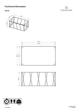 Salontafel Helix - Wit Marmer -Collectie Woonkamermeubels 9500.627415 Helix 120 white marble black legs 6 3011