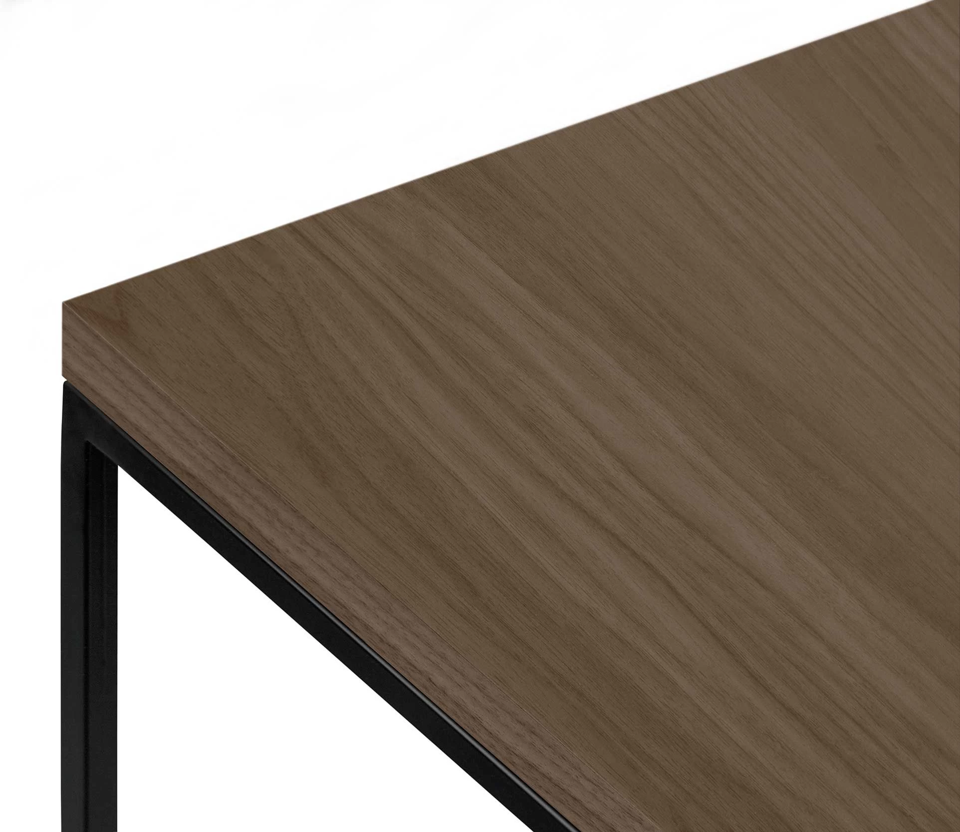 Bijzettafel Gleam 50x50 - Walnoot/staal 5 Bijzettafel Gleam 50x50 - Walnoot/staal - Afbeelding 5