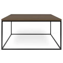 Salontafel Gleam 75x75 - Walnoot/staal -Collectie Woonkamermeubels 9500.628795 Gleam 75 Walnut Black Steel 1 1158