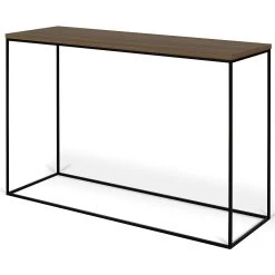 Sidetable Gleam 120cm - Walnoot/staal
