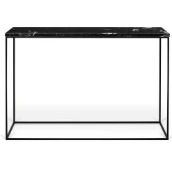 Sidetable Gleam 120cm - Zwart Marmer/staal -Collectie Woonkamermeubels 9500.628900 Gleam Console Black Marble Black Steel 1 42ab