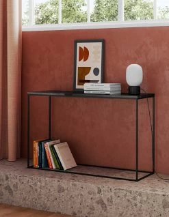 Sidetable Gleam 120cm - Zwart Marmer/staal -Collectie Woonkamermeubels 9500.628900 Gleam Console Black Marble Black Steel 3 7f72