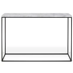 Sidetable Gleam 120cm - Wit Marmer/staal -Collectie Woonkamermeubels 9500.628924 Gleam Console White Marble Black Steel 1 6bf1