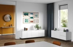 Sidetable Gleam 120cm - Wit Marmer/staal -Collectie Woonkamermeubels 9500.628924 Gleam Console White Marble Black Steel 4 9512