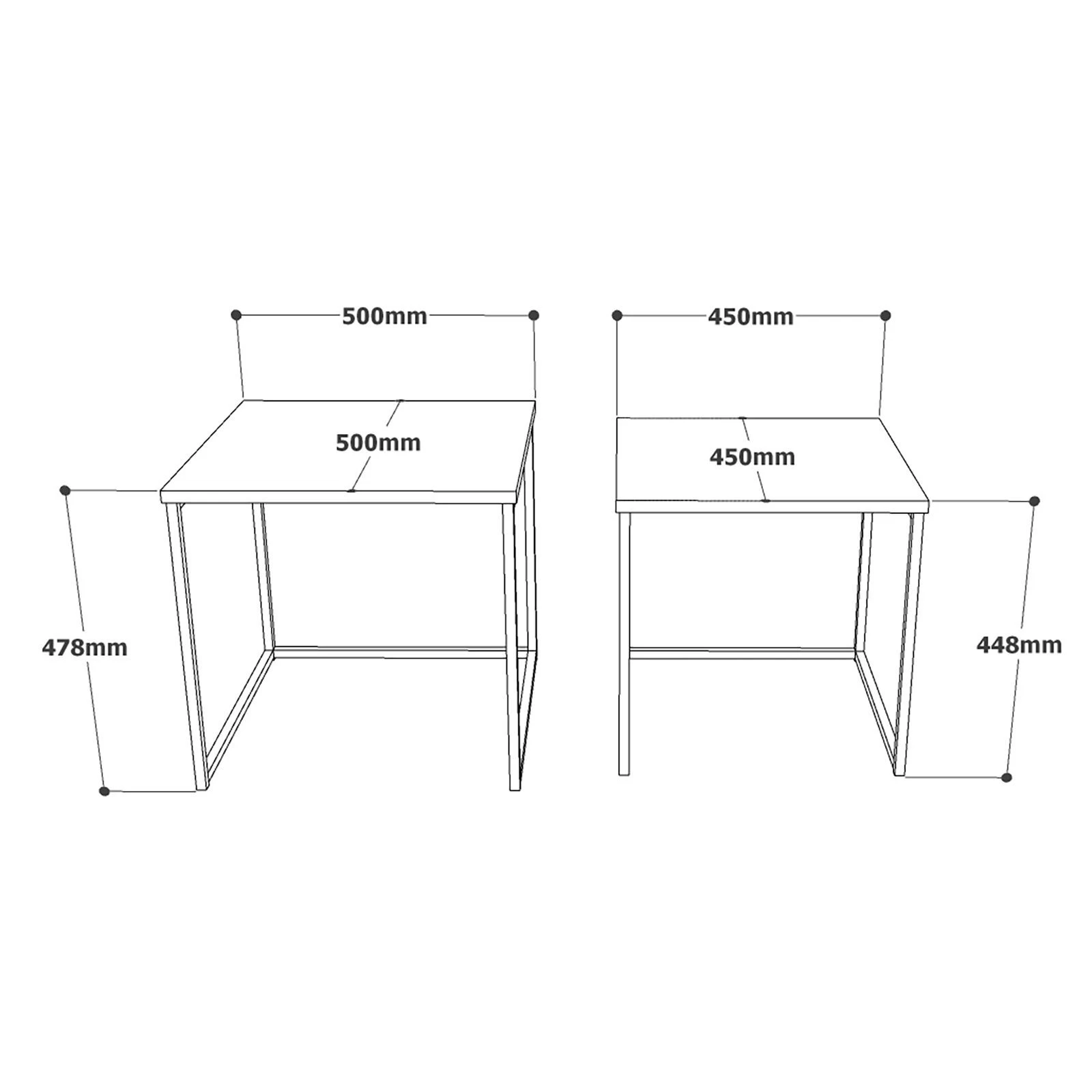 Elegante Nesting Table Set | 100% Melamine Gecoat | Atlantic Pine 2 Elegante Nesting Table Set | 100% Melamine Gecoat | Atlantic Pine - Afbeelding 2