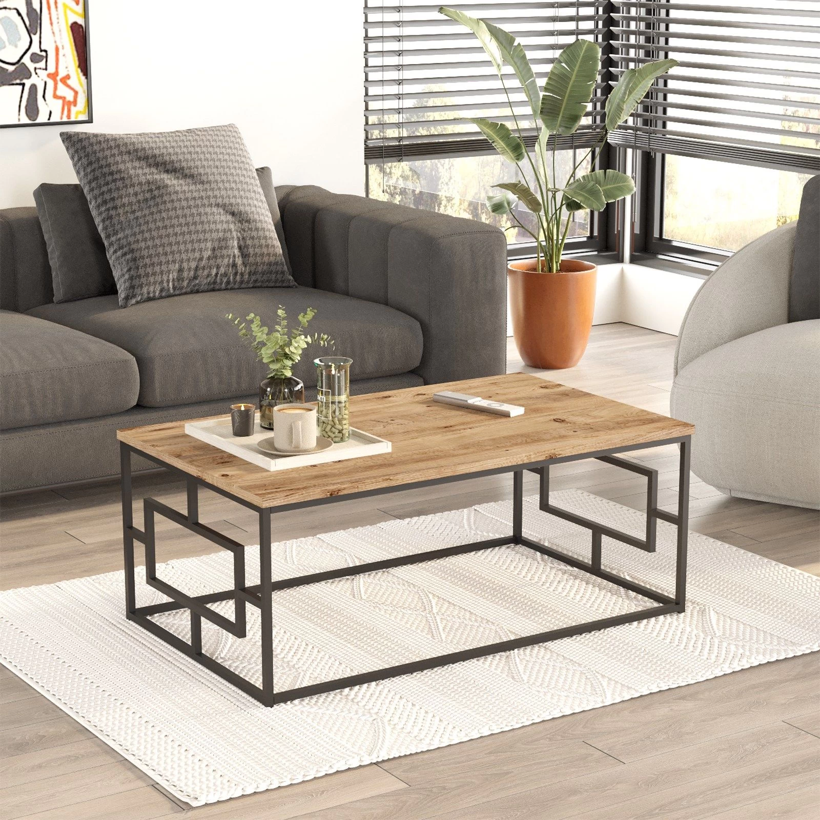 Locelso Salontafel | Atlantic Pine | 100% Melamine | 18mm Dik 1 Locelso Salontafel | Atlantic Pine | 100% Melamine | 18mm Dik