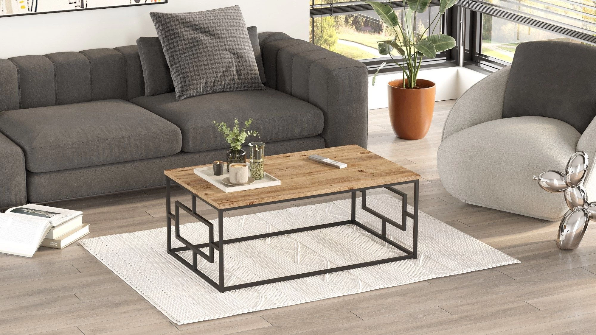 Locelso Salontafel | Atlantic Pine | 100% Melamine | 18mm Dik 5 Locelso Salontafel | Atlantic Pine | 100% Melamine | 18mm Dik - Afbeelding 5