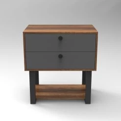 Locelso Lade | Notenhout Antraciet | 18 Mm Dik | Metalen Poten -Collectie Woonkamermeubels 956LCS1304 20 202 5cf4