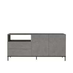 Locelso Console | 18 Mm Dik | Metalen Poten | 170 Breed | Grijs Zwart -Collectie Woonkamermeubels 956LCS1586 20 207 b41a