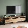 Modern TV-meubel Met Melamine Coating | Atlantic Pine | 100% Spaanplaat | 180x56x35,5cm