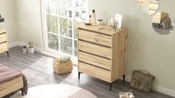 Commode Locelso | 72 X 45 X 98,3 Cm | Felt Anthracite-decor -Collectie Woonkamermeubels 956LCS1903 4 66b5