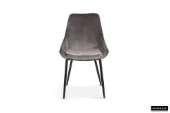 Stoel Mirano Fluweel/metaal - Grijs -Collectie Woonkamermeubels 9611 9 w2 36ed