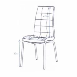 Eetkamerstoel Merlino - Grijs -Collectie Woonkamermeubels 9616 1 2 d679