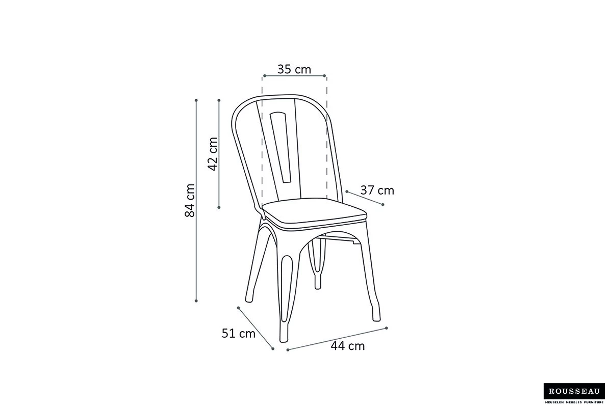 Stoel Victoria - Metaalkleur 3 Stoel Victoria - Metaalkleur - Afbeelding 3