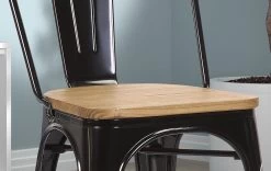 Eetkamerstoel Victory - Zwart/lichtbruin -Collectie Woonkamermeubels 9622 2 d2 4138