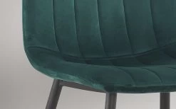 Eetkamerstoel Willie Velours - Groen/zwart -Collectie Woonkamermeubels 9660 1 d2 e55c