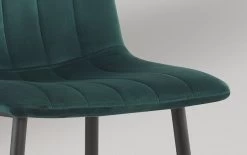 Eetkamerstoel Willie Velours - Groen/zwart -Collectie Woonkamermeubels 9660 1 d3 d8e9