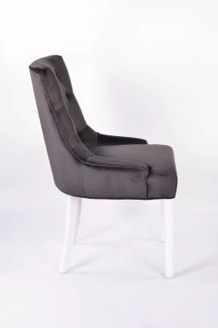 Stoel Christa Velours - Grijs/witte Poten 11 Stoel Christa Velours - Grijs/witte Poten -Collectie Woonkamermeubels 9702 3 C a363