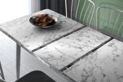 Elegante Eettafel | Melamine Gecoat | Uniek Ontwerp | Marmerlook -Collectie Woonkamermeubels 974NMB1143 20 203 f4b4
