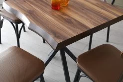 Vella Eettafel | Melamine Coating | Metalen Poten | Notenhout -Collectie Woonkamermeubels 974NMB1160 20 202 821e