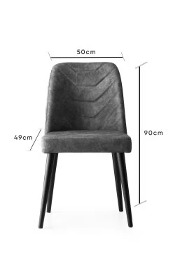 Vella Stoelenset (2 Stuks) | 100% Houten Frame | Kleur: Antraciet -Collectie Woonkamermeubels 974NMB1173 20 207 1f5a