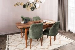 Vella Stoel Set: 2 Pc | Metalen Frame, Fluwelen Zitting | Walnoot Donkergroen -Collectie Woonkamermeubels 974NMB1194 20 205 3acd