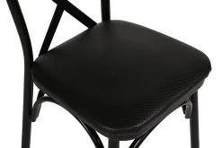 Vella Stoel Set | 4 Stuks | Melamine Gecoat | Metalen Poten | 42x81x40cm -Collectie Woonkamermeubels 974NMB1215 20 208 1c2d