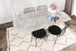 Vella Eettafel | 180x75x80 Cm | Wit | Plastic Poten -Collectie Woonkamermeubels 974NMB1502 20 202 6875