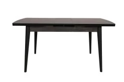 Vella Eettafel | Melamine Gecoat | Plastic Poten | 130 30x79x80 Cm | 50 Kg | Zwart -Collectie Woonkamermeubels 974NMB1507 20 2013 7289