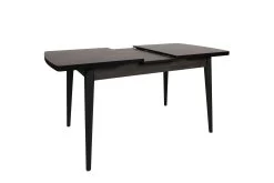 Vella Eettafel | Melamine Gecoat | Plastic Poten | 130 30x79x80 Cm | 50 Kg | Zwart -Collectie Woonkamermeubels 974NMB1507 20 205 15bc