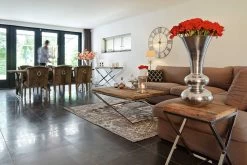 RICHMOND Salontafel Kensington 130x80 - Bruin/zilver -Collectie Woonkamermeubels 9851 VA 0001 9853 9850 f9fe