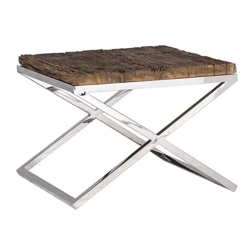 RICHMOND Bijzettafel Kensington 60x60cm - Bruin/zilver 15 RICHMOND Bijzettafel Kensington 60x60cm - Bruin/zilver - Afbeelding 15