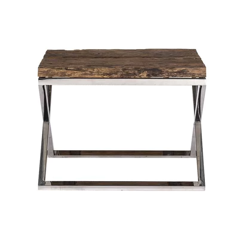 RICHMOND Bijzettafel Kensington 60x60cm - Bruin/zilver 14 RICHMOND Bijzettafel Kensington 60x60cm - Bruin/zilver - Afbeelding 14