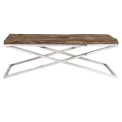 RICHMOND Salontafel Kensington 130x80 - Bruin/zilver -Collectie Woonkamermeubels 9853 2 319c