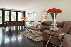 RICHMOND Salontafel Kensington 130x80 - Bruin/zilver -Collectie Woonkamermeubels 9853 9851 VA 0001 1 ffaa