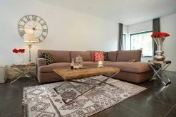 RICHMOND Bijzettafel Kensington 45x45cm - Bruin/zilver -Collectie Woonkamermeubels 9853 9852 9851 a0c3