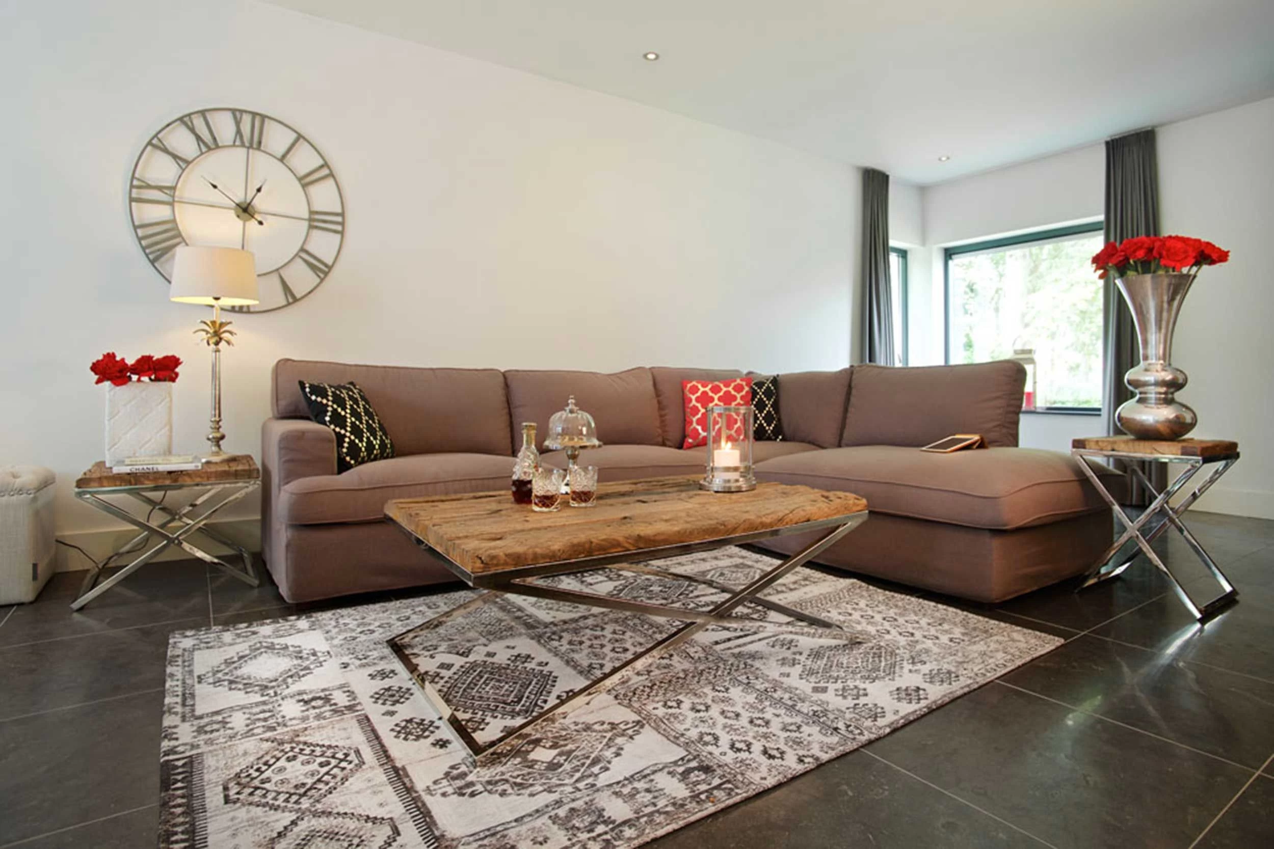 RICHMOND Bijzettafel Kensington 60x60cm - Bruin/zilver 9 RICHMOND Bijzettafel Kensington 60x60cm - Bruin/zilver - Afbeelding 9