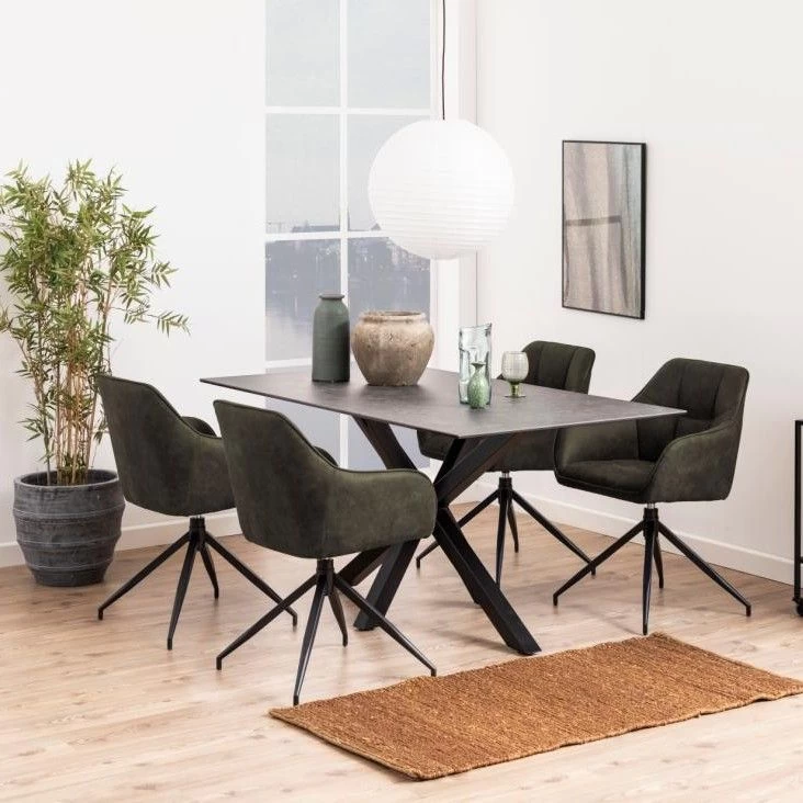 Draaistoel Birgen - Olijfgroen 2 Draaistoel Birgen - Olijfgroen - Afbeelding 2