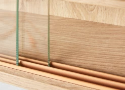 Vitrine Collecty | 80 X 9,5 X 60 Cm | Spaanplaathout | Zandkleur -Collectie Woonkamermeubels 99800765 07 1 c585