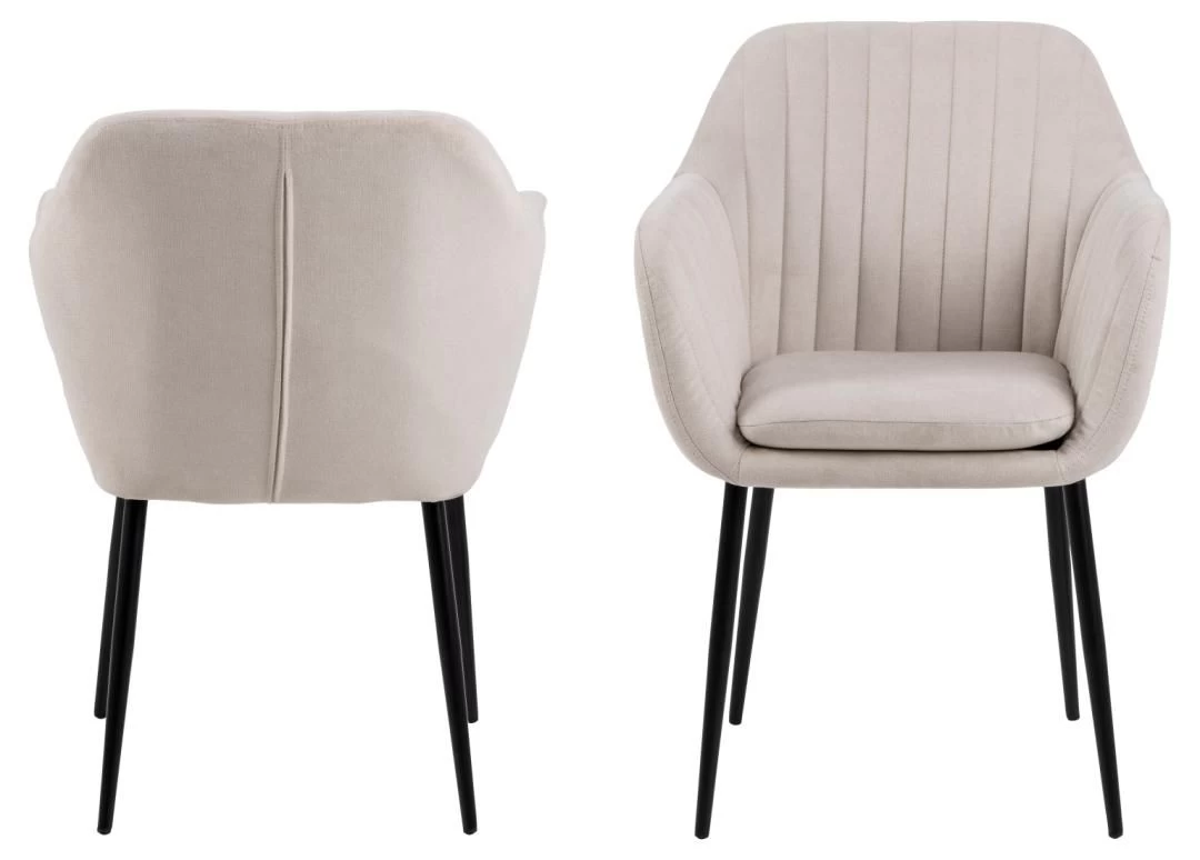 Armstoel Hermeline - Zand/zwart 7 Armstoel Hermeline - Zand/zwart - Afbeelding 7