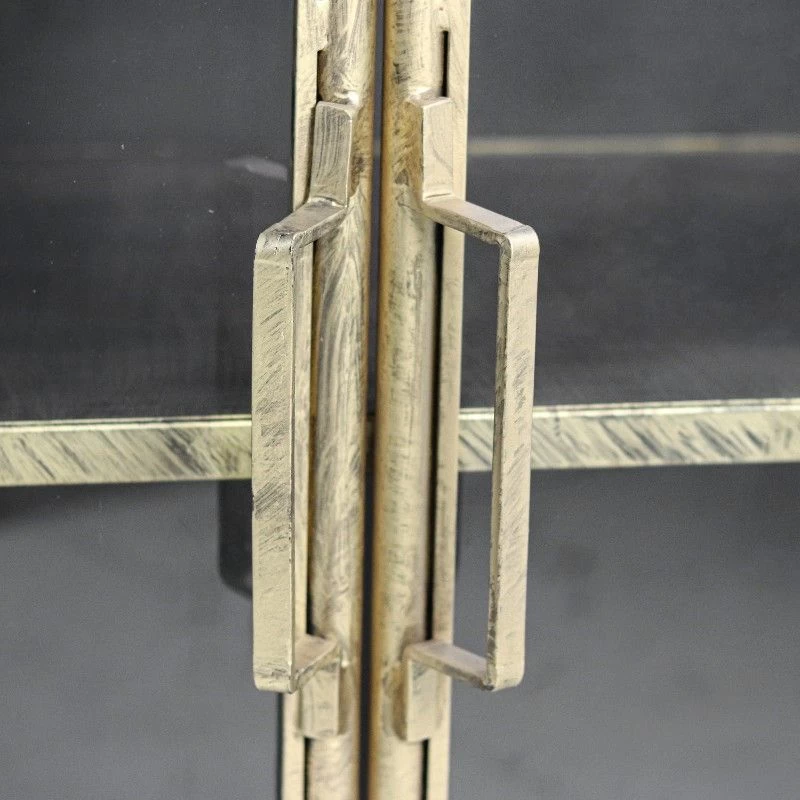 Vitrinekast Fletcher 93x42x90cm - Antiek Goud 4 Vitrinekast Fletcher 93x42x90cm - Antiek Goud - Afbeelding 4