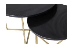 Salontafel Gatsby Set Van 2 Marmer En Metaal - Zwart/goud -Collectie Woonkamermeubels AAO RCT2G 1 8f34