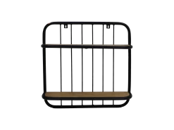 Wandrek Limerick 50cm, 2 Legplanken - Zwart/bruin