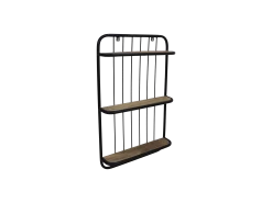 Wandrek Limerick 50cm, 3 Legplanken - Zwart/bruin 7 Wandrek Limerick 50cm, 3 Legplanken - Zwart/bruin -Collectie Woonkamermeubels AAO WR3 2 e770