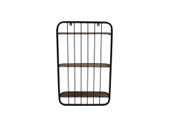 Wandrek Limerick 50cm, 3 Legplanken - Zwart/bruin 8 Wandrek Limerick 50cm, 3 Legplanken - Zwart/bruin -Collectie Woonkamermeubels AAO WR3 4 f657