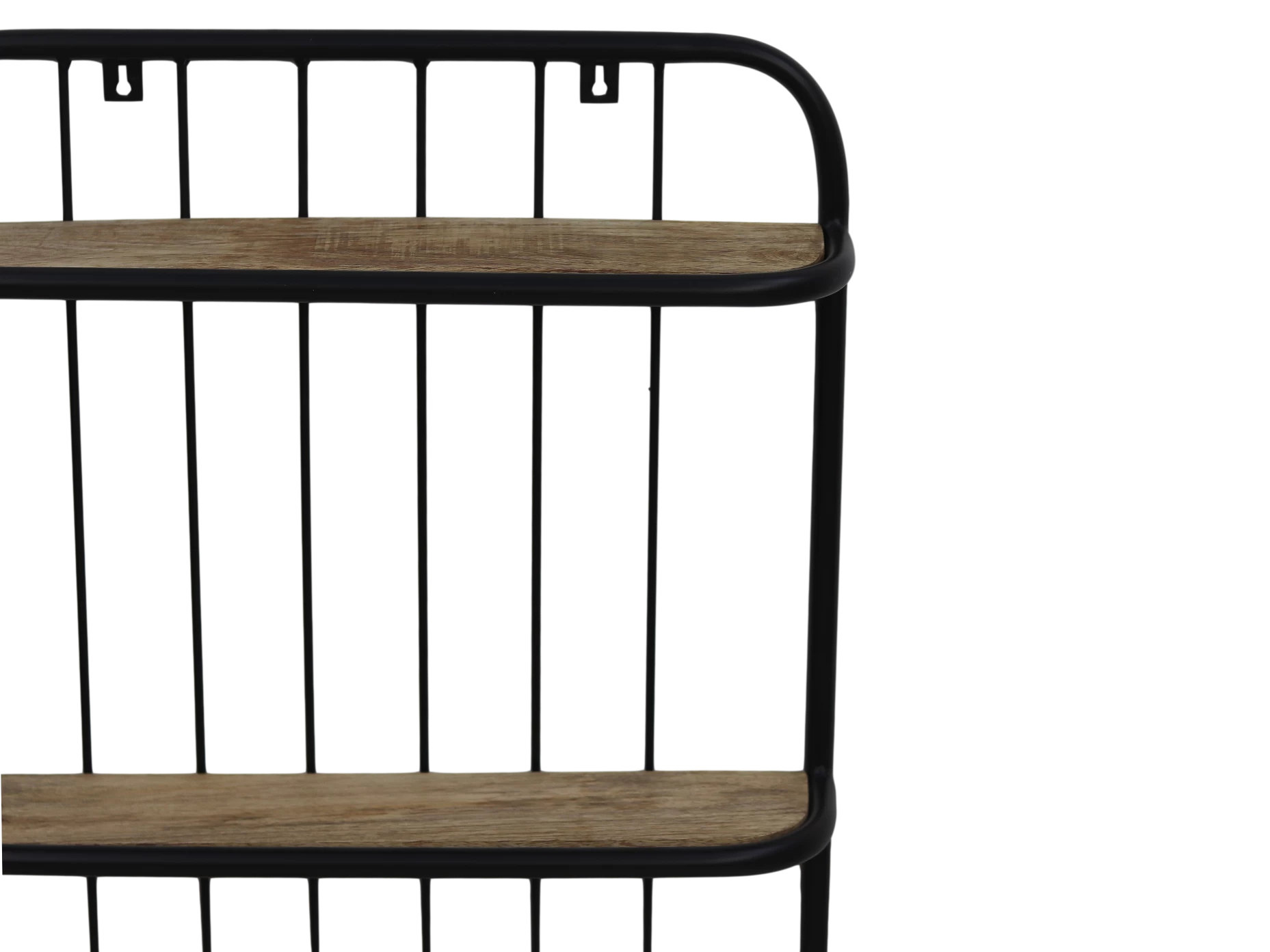 Wandrek Limerick 50cm, 3 Legplanken - Zwart/bruin 2 Wandrek Limerick 50cm, 3 Legplanken - Zwart/bruin - Afbeelding 2