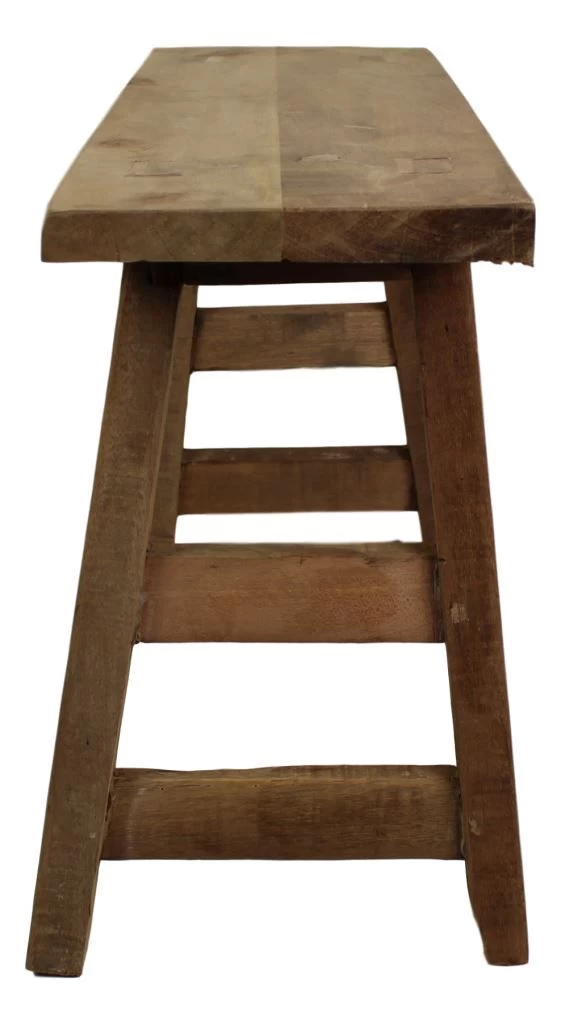 Decoratieve Bank Sambi 80cm - Oud Teakhout 4 Decoratieve Bank Sambi 80cm - Oud Teakhout - Afbeelding 4