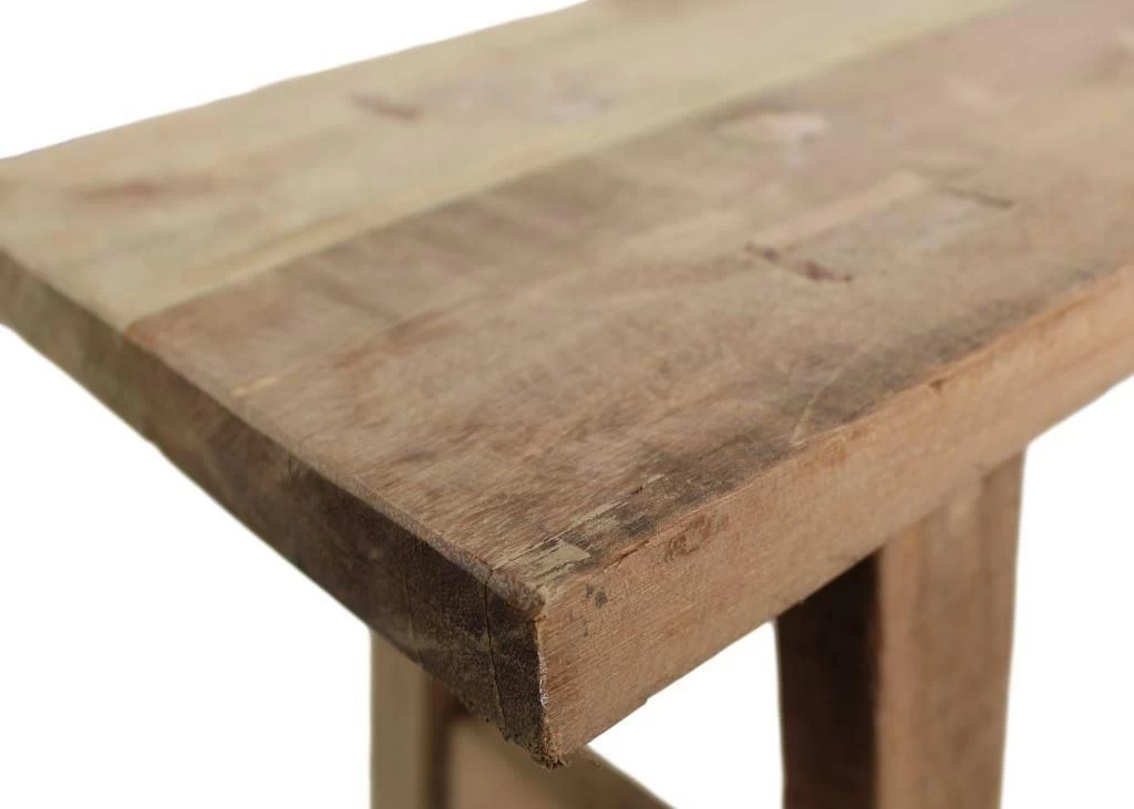 Decoratieve Bank Sambi 80cm - Oud Teakhout 2 Decoratieve Bank Sambi 80cm - Oud Teakhout - Afbeelding 2