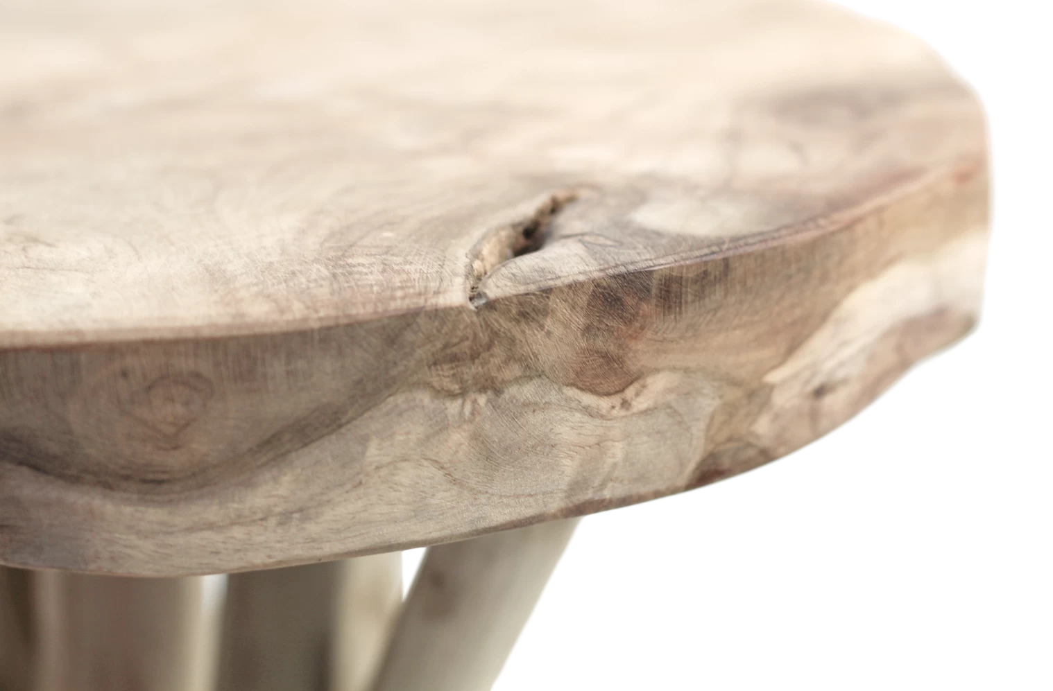 Kruk Branch ø35 Cm - Licht Teakhout 2 Kruk Branch ø35 Cm - Licht Teakhout - Afbeelding 2