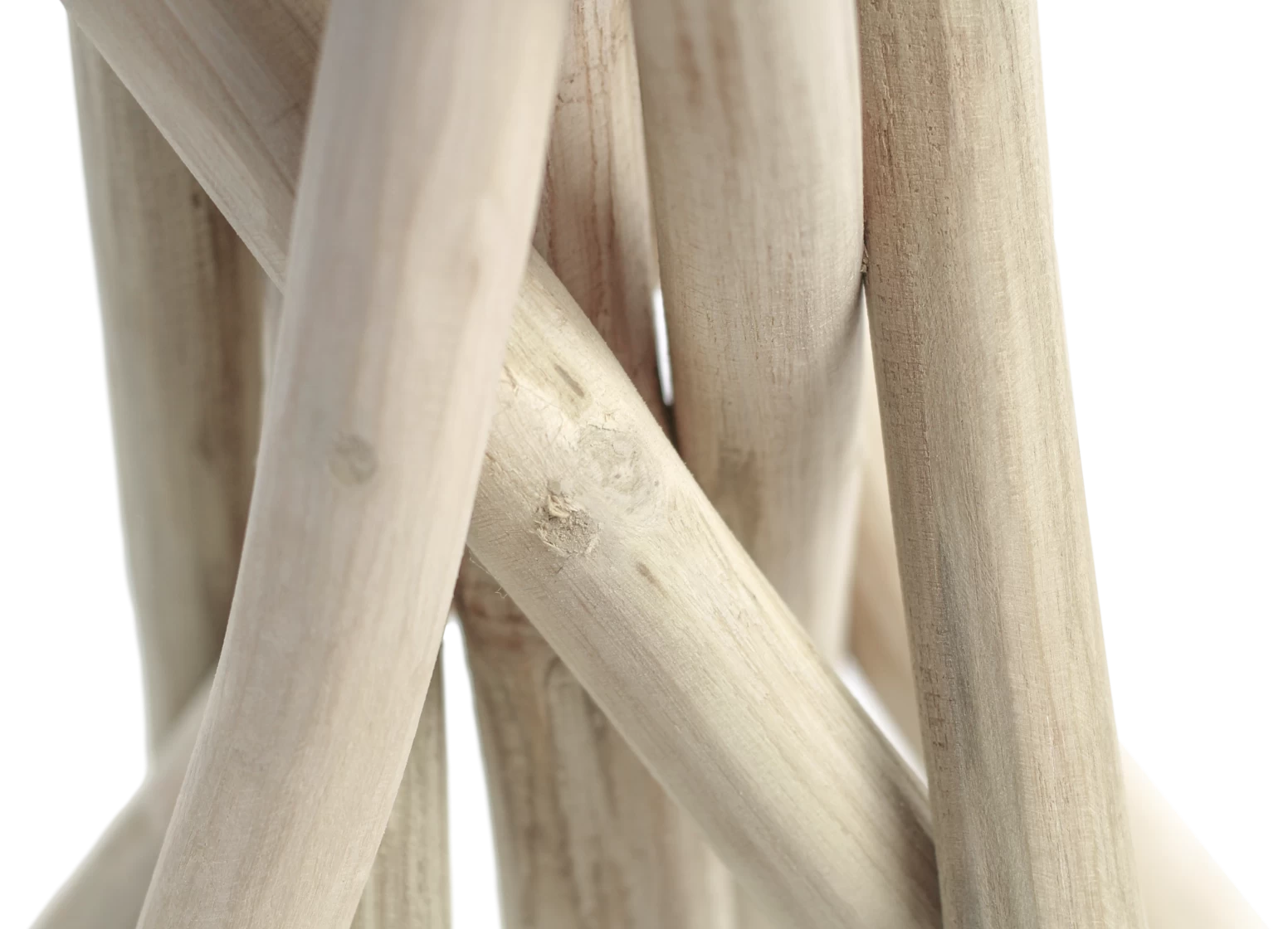 Kruk Branch ø35 Cm - Licht Teakhout 3 Kruk Branch ø35 Cm - Licht Teakhout - Afbeelding 3